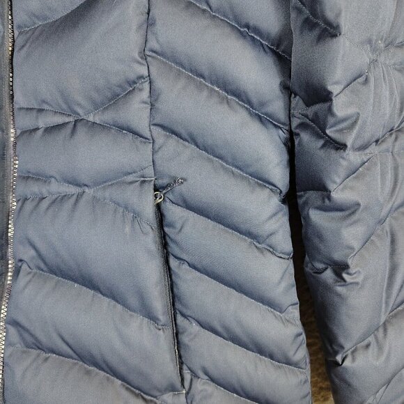 Eddie Bauer Puffer Jacket Women's Medium Blue Down EB650 Full Zip Outdoor Winter - Picture 4 of 15